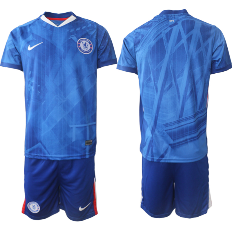 Men 2025-2026 Club Chelsea FC home Blue Blank Soccer Jersey